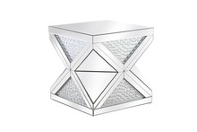 Elegant MF92004 - 23 inch Crystal End Table Clear Royal Cut Crystal
