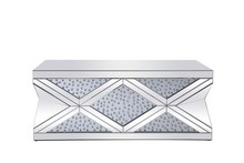 Elegant MF92010 - 47.5 inch Rectangle Crystal Coffee Table Clear Royal Cut Crystal