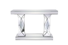 Elegant MF92019 - 47 inch Rectangle Crystal Console Table Clear Royal Cut Crystal