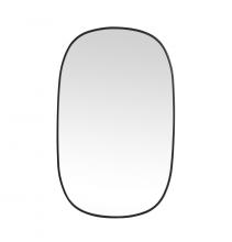 Elegant MR2B3048BLK - Metal Frame Oval Mirror 30x48 Inch in Black