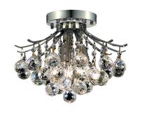 Elegant V8000F12C/RC - Toureg 3 light Chrome Flush Mount Clear Royal Cut Crystal
