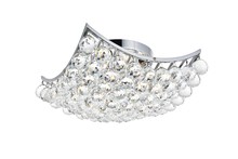 Elegant V9800F14C/RC - Corona 4 light Chrome Flush Mount Clear Royal Cut Crystal
