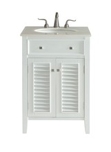 Elegant VF10424WH - 24 In. Single Bathroom Vanity Set In White