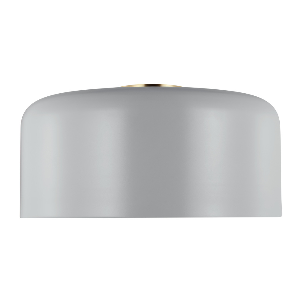 Malone transitional 1-light LED indoor dimmable large ceiling flush mount in matte grey finish with