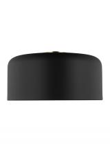 Visual Comfort & Co. Studio Collection 7705401-112 - Malone transitional 1-light indoor dimmable large ceiling flush mount in midnight black finish with