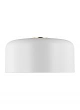 Visual Comfort & Co. Studio Collection 7705401-115 - Malone transitional 1-light indoor dimmable large ceiling flush mount in matte white finish with mat