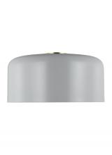 Visual Comfort & Co. Studio Collection 7705401-118 - Malone transitional 1-light indoor dimmable large ceiling flush mount in matte grey finish with matt