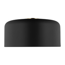 Visual Comfort & Co. Studio Collection 7705401EN3-112 - Malone transitional 1-light LED indoor dimmable large ceiling flush mount in midnight black finish w