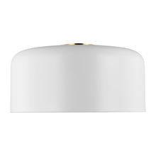 Visual Comfort & Co. Studio Collection 7705401EN3-115 - Malone transitional 1-light LED indoor dimmable large ceiling flush mount in matte white finish with