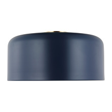 Visual Comfort & Co. Studio Collection 7705401EN3-127 - Malone transitional 1-light LED indoor dimmable large ceiling flush mount in navy finish with navy s