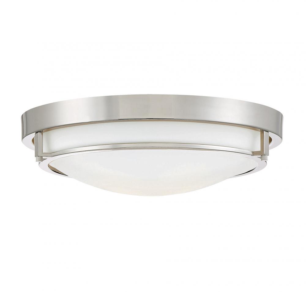 2-Light Ceiling Light in Polished Nickel