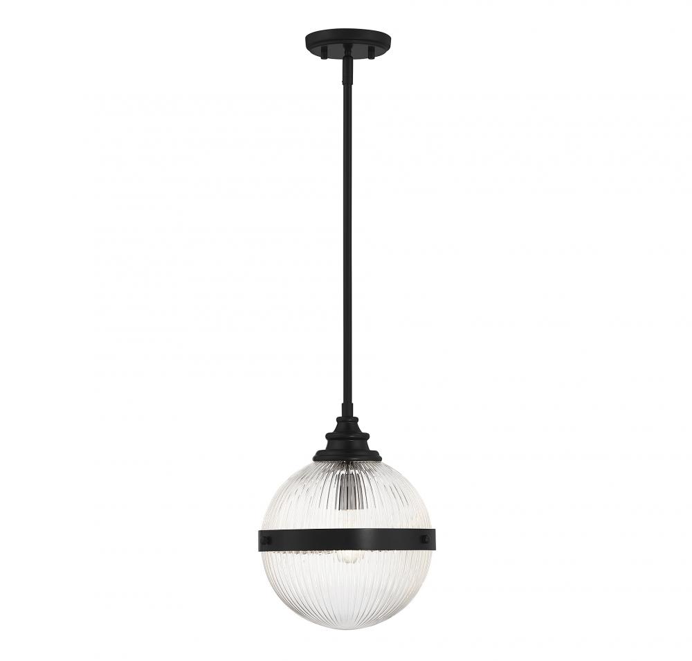 1-light Mini Pendant In Matte Black