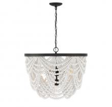 Savoy House Meridian M100101GRORB - 5-Light Chandelier in White with Oil Rubbed Bronze