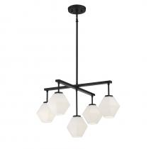Savoy House Meridian M10096MBK - 5-light Chandelier In Matte Black