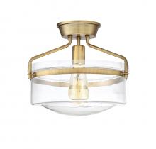 Savoy House Meridian M60011NB - 1-Light Ceiling Light in Natural Brass