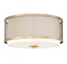 Savoy House Meridian M60018NB - 3-Light Ceiling Light in Natural Brass
