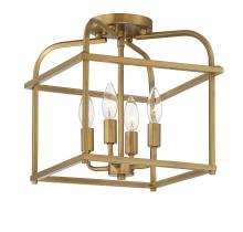 Savoy House Meridian M60061NB - 4-light Ceiling Light In Natural Brass