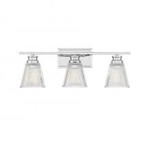 Savoy House Meridian M80041CH - 3-light Bathroom Vanity Light In Chrome