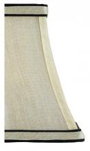 Currey 0338 - Cream Silk Square Shade with Black Trim