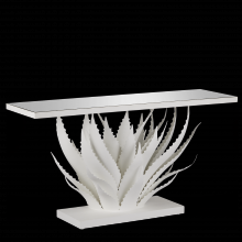 Currey 4000-0168 - Agave White Console Table
