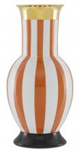 Currey 1200-0391 - De Luca Coral Stripe Large Vase