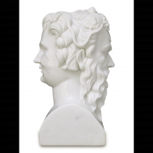 Currey 1200-0665 - Hector Marble Bust Sculpture