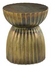 Currey 4000-0075 - Rasi Antique Brass Table/Stool