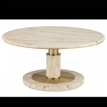 Currey 4000-0184 - Miles Travertine Cocktail Table