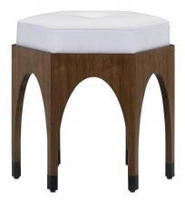 Currey 7000-0271 - Dyer Muslin Walnut Ottoman