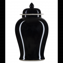 Currey 1200-0689 - Imperial Black Large Temple Jar