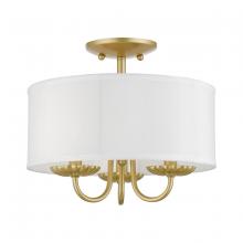 3 Light Antique Brass Semi-Flush Mount : 42987-01 | Chester