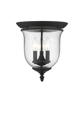 Livex Lighting 5024-04 - 3 Light Black Ceiling Mount