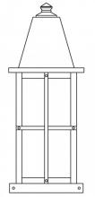 Arroyo Craftsman HC-8LAM-RB - 8" hartford long body column mount