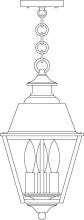 Arroyo Craftsman INH-8MRCS-BK - 8" inverness pendant with metal roof
