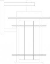 Arroyo Craftsman OPB-7OF-S - 7" oak park wall mount