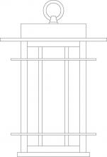 Arroyo Craftsman OPH-11TN-S - 11" oak park pendant