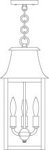 Arroyo Craftsman ORH-8CLR-BZ - 8" orpington pendant