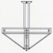 Arroyo Craftsman PCH-36AM-BK - 36" prairie inverted chandelier