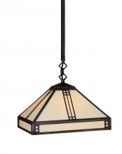 Arroyo Craftsman PSH-12M-S - 12" prairie stem hung pendant