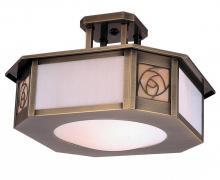 Arroyo Craftsman SCCM-15CS-BK - 15" saint clair inverted semi-flush ceiling mount