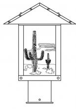 Arroyo Craftsman TRP-9CTOF-VP - 9" timber ridge post mount with cactus filigree